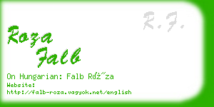 roza falb business card